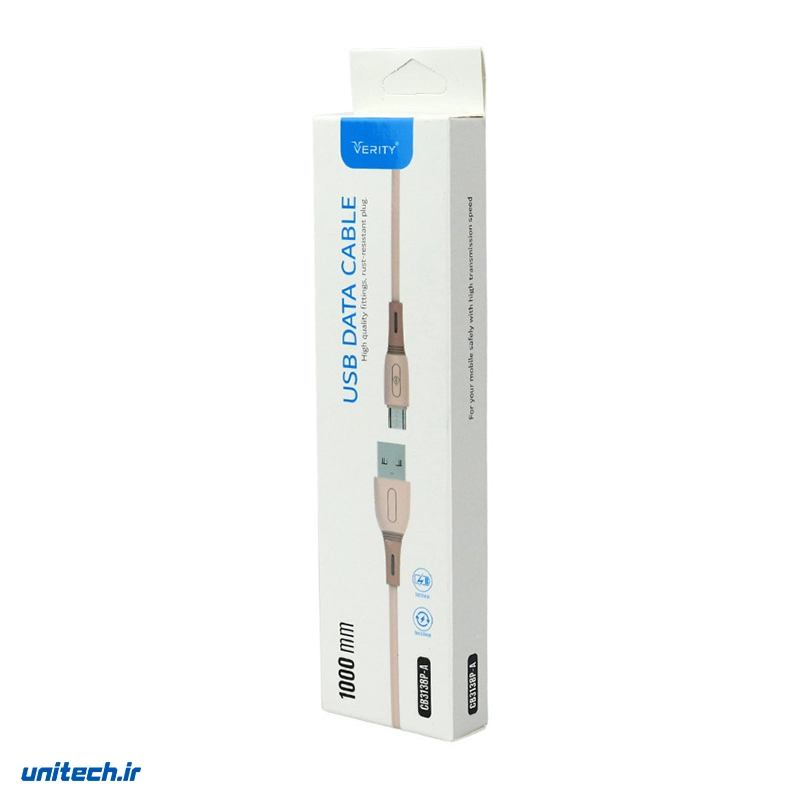 کابل میکرو یو اس بی فست شارژ وریتی CB3138 طول 1 متر3